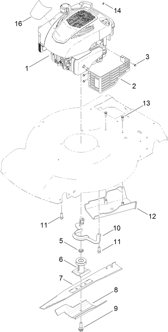 Engine and Blade Assembly