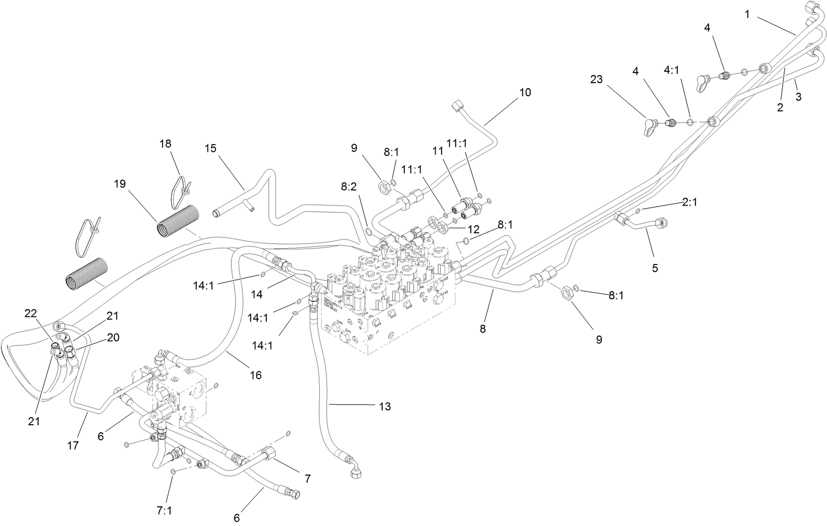 Lift, Steer and Fan Hydraulic Assembly