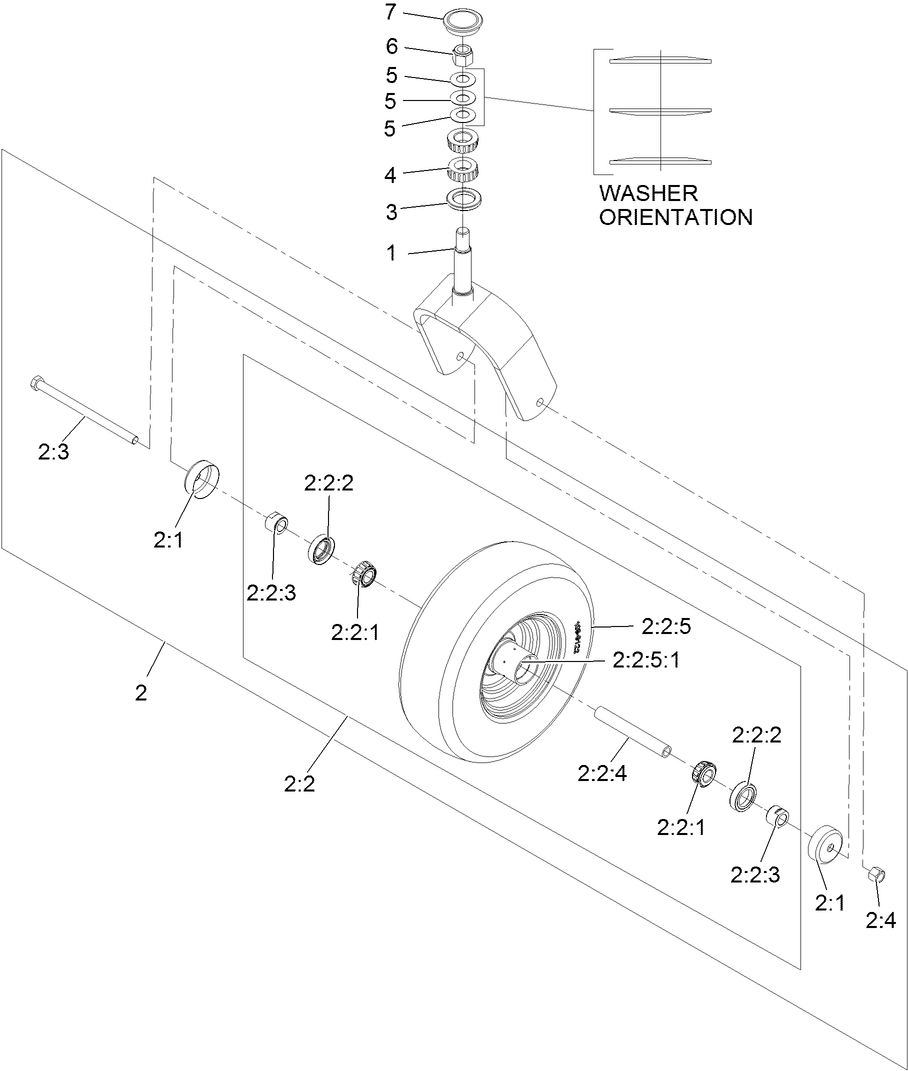 Caster Wheel and Fork Assembly