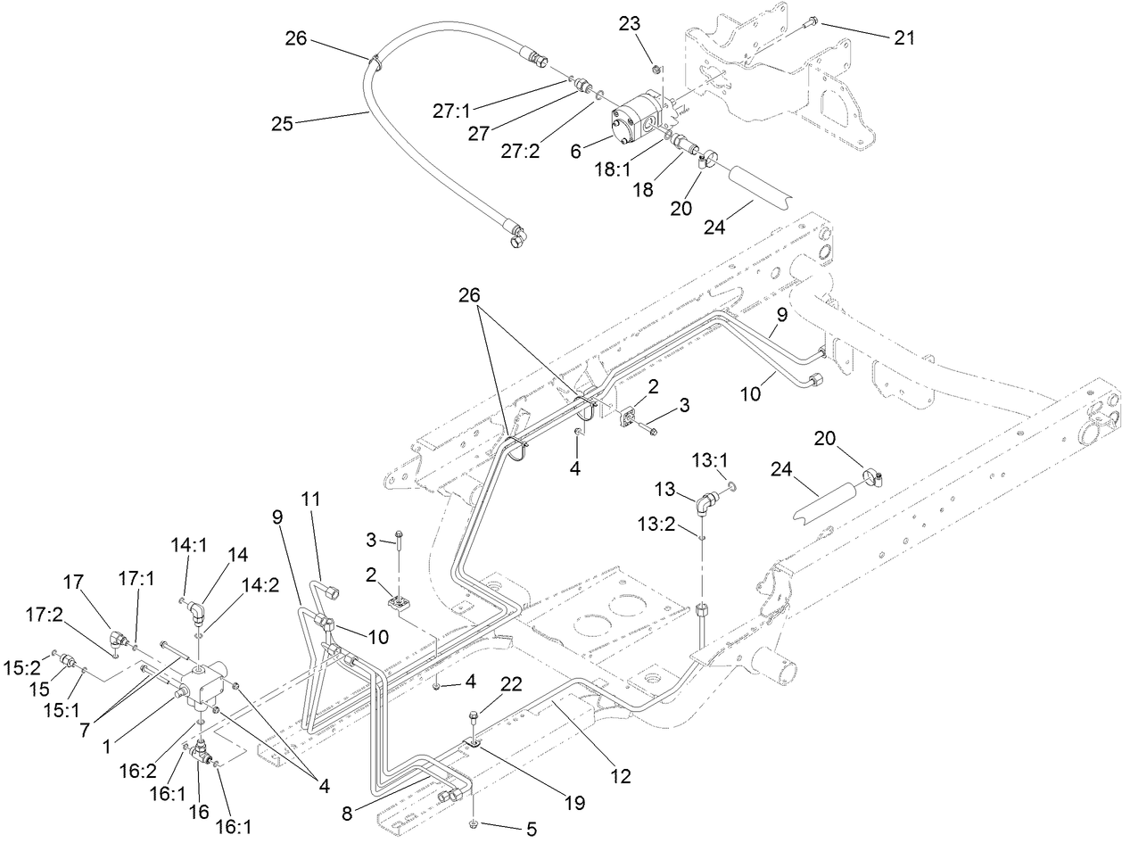 Main Hydraulic Pump and Lift Valve Assembly