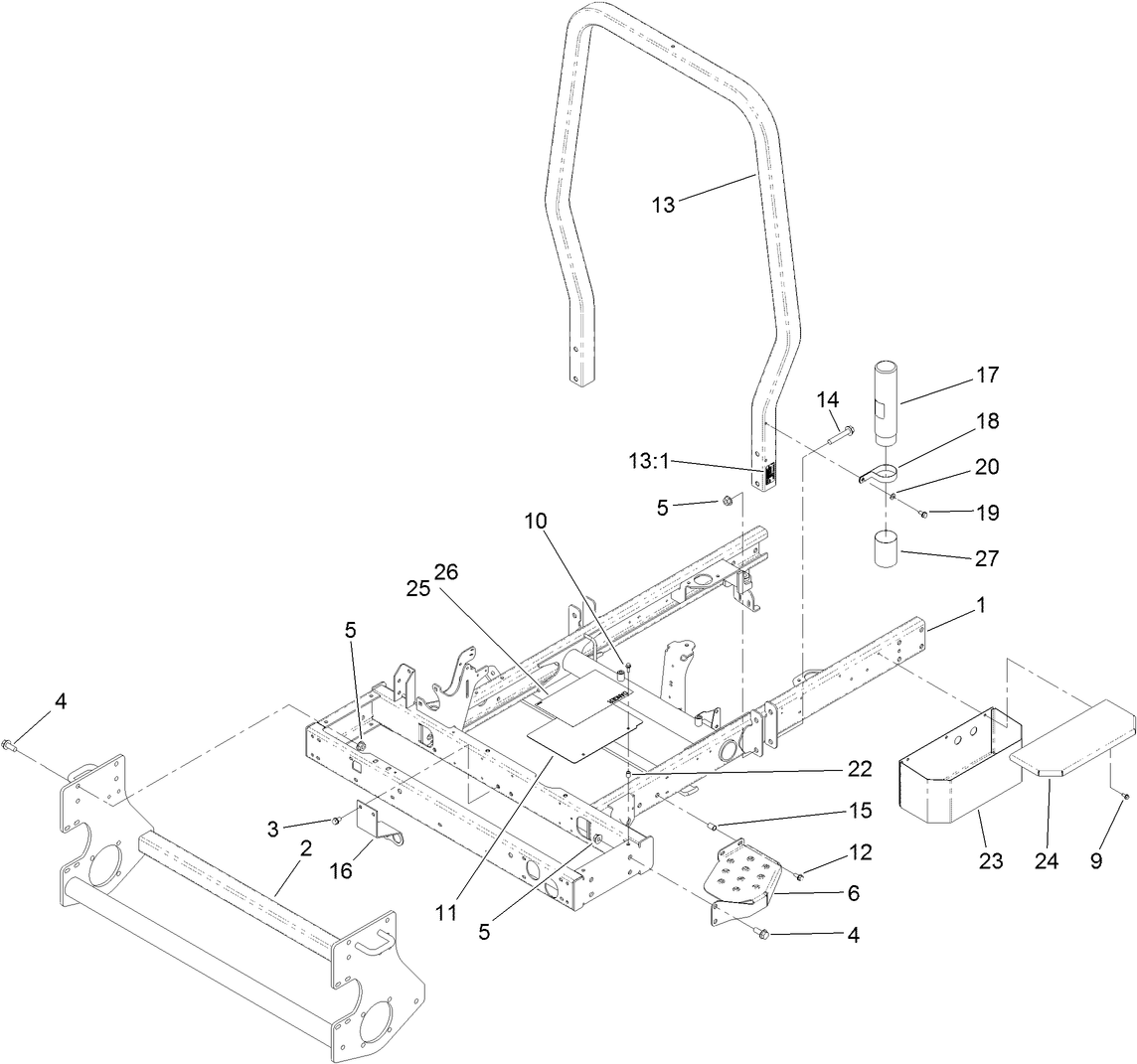 Frame and Roll-Over Protection System Assembly