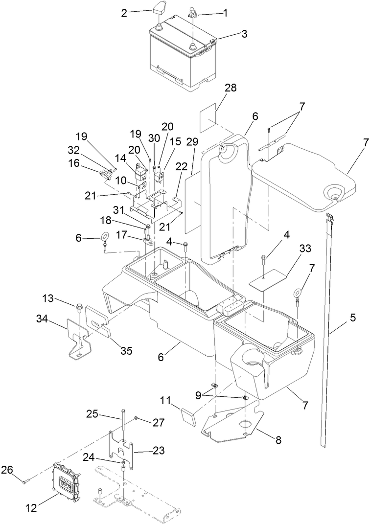 Battery and Controler Assembly