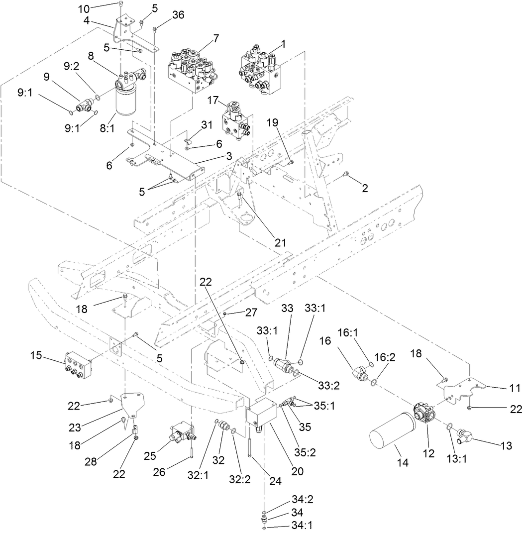 Hydraulic Valve Mounting Assembly