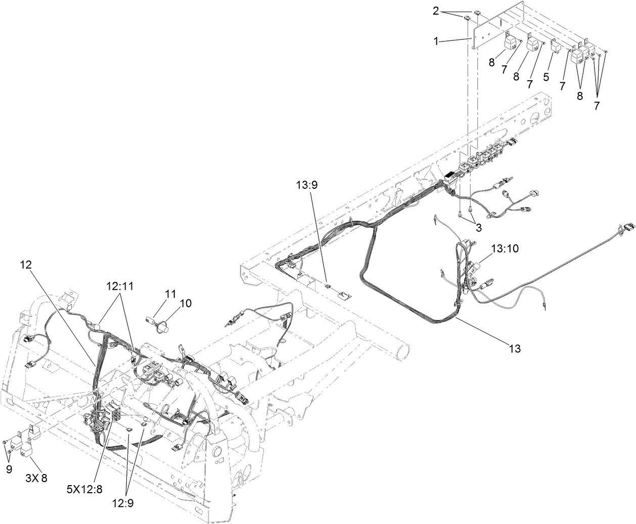 Front and Rear Wire Harness Assembly