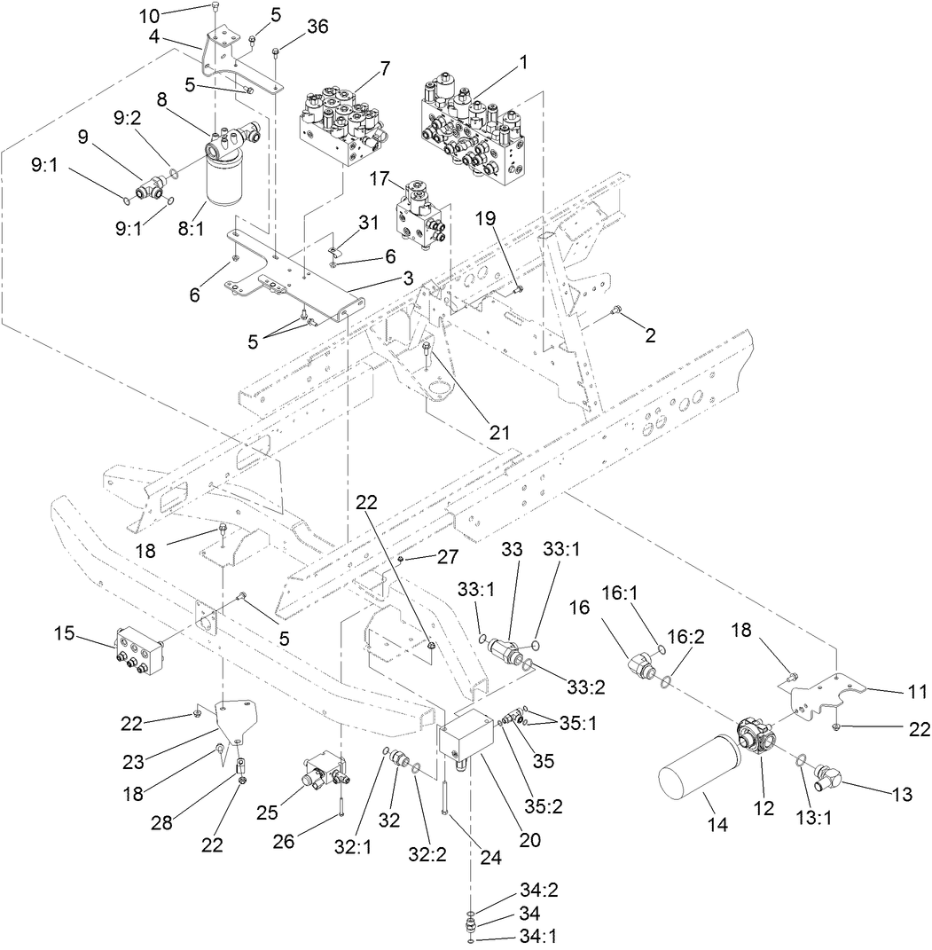 Hydraulic Valve Mounting Assembly