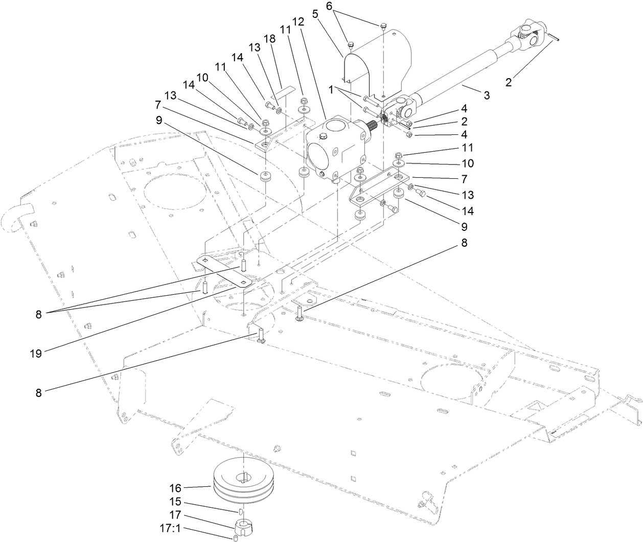 Driveshaft and Gearbox Assembly