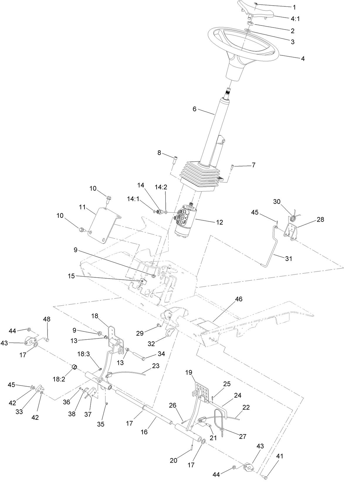 Steering and Brake Assembly