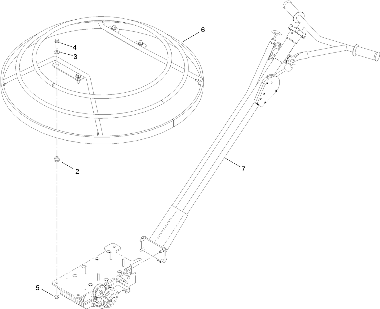 36 Inch Standard Handle and Guard Assembly