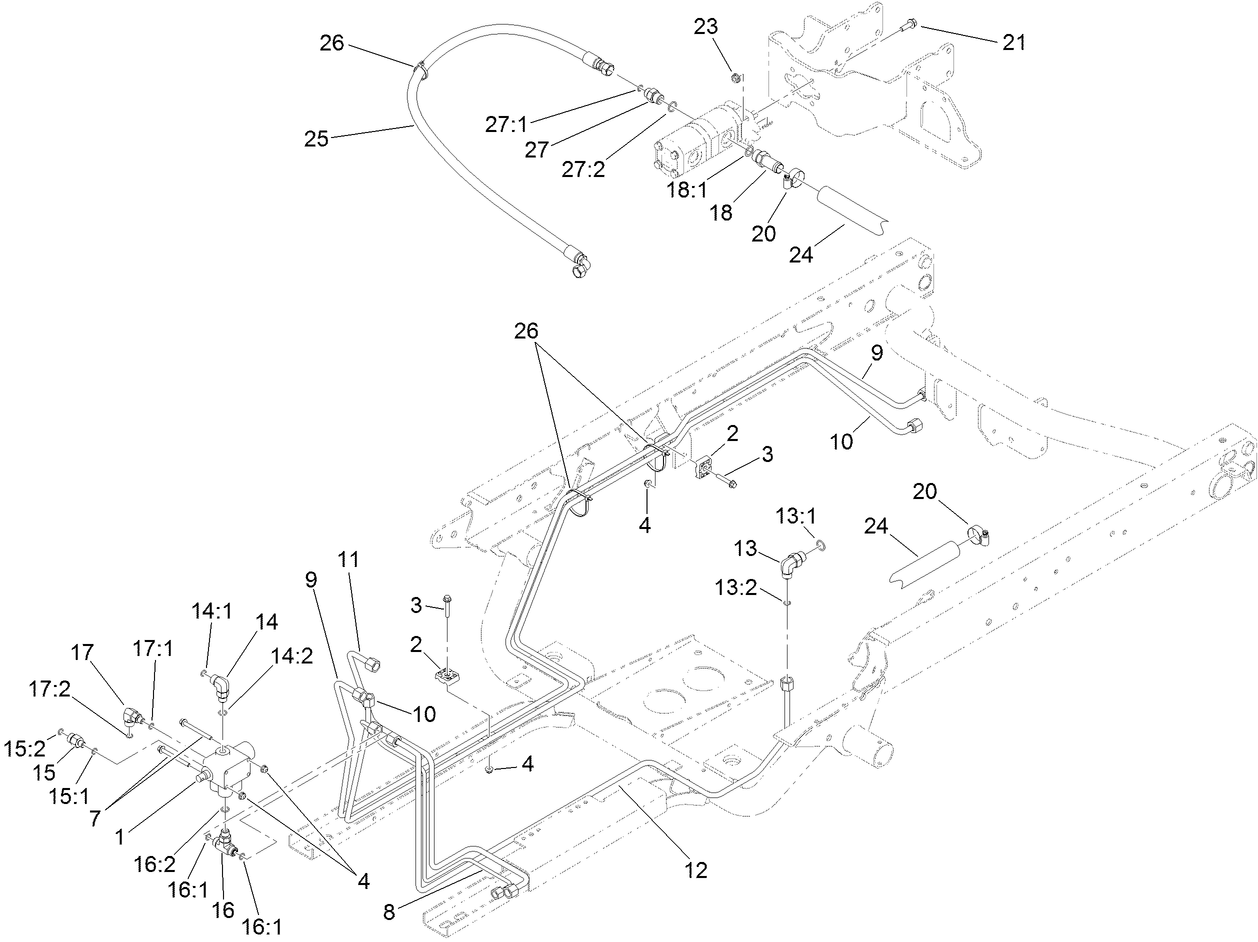 Main Hydraulic Pump and Lift Valve Assembly