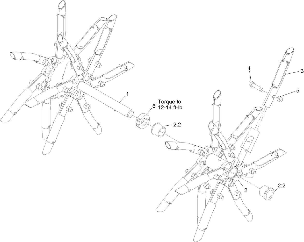 RH Tine Wheel Assembly No. 116-6738
