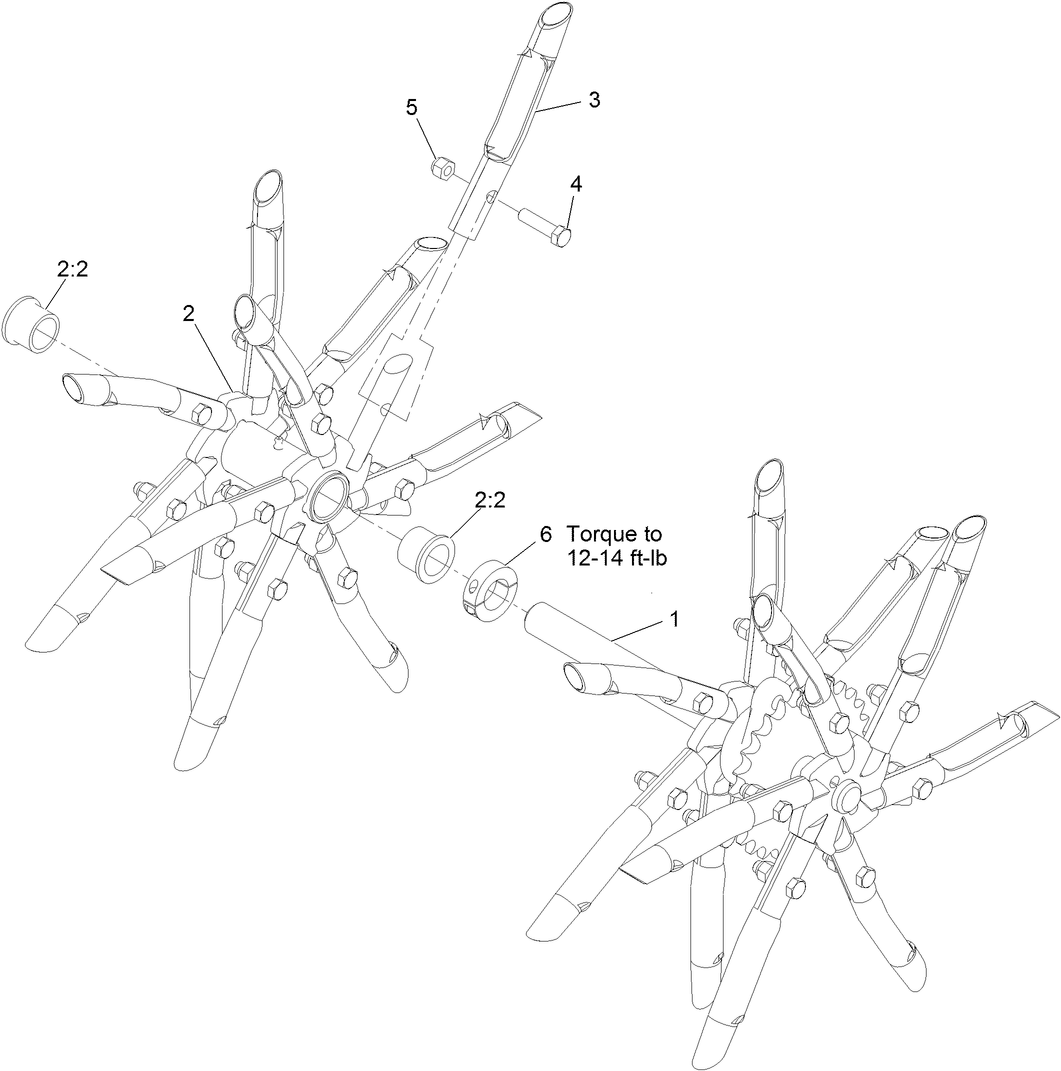 LH Tine Wheel Assembly No. 116-6739