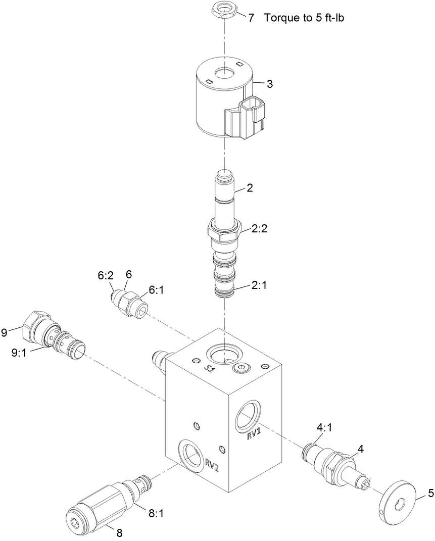 Manifold W/Check and Relief Valve Assembly No. 116-9549