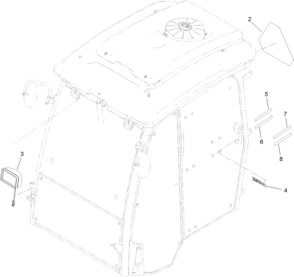 Headlamp and Slow-Moving-Vehicle Decal Assembly