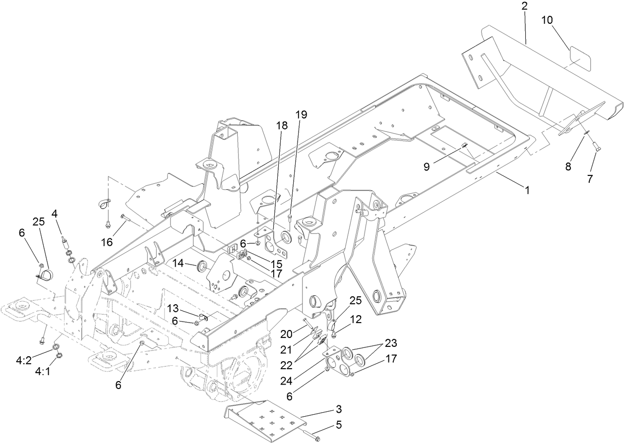 Frame, Bumper, Step and Proximity Sensor Assembly