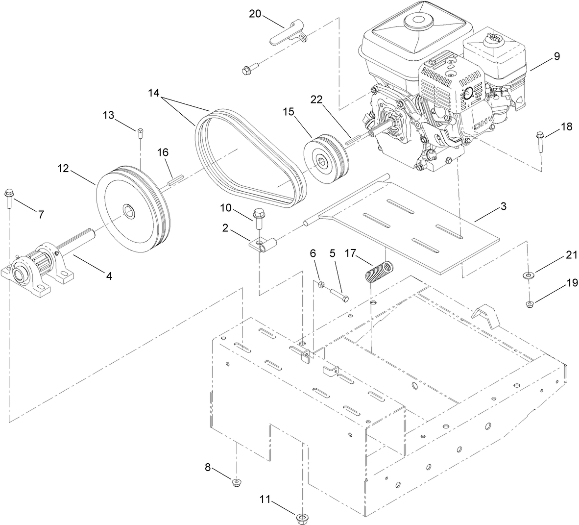 Engine and Pinion Assembly