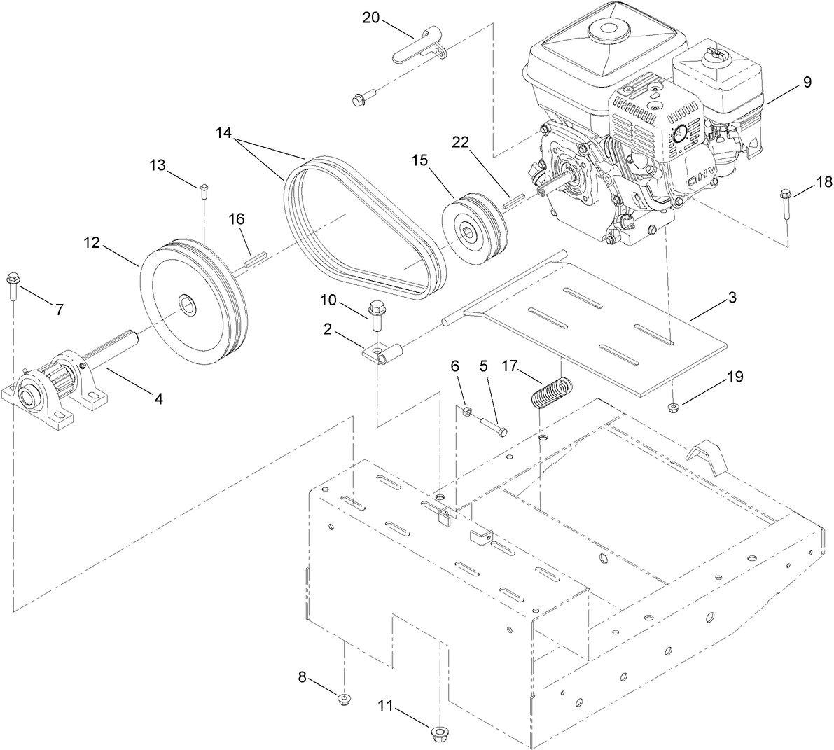 Engine and Pinion Assembly