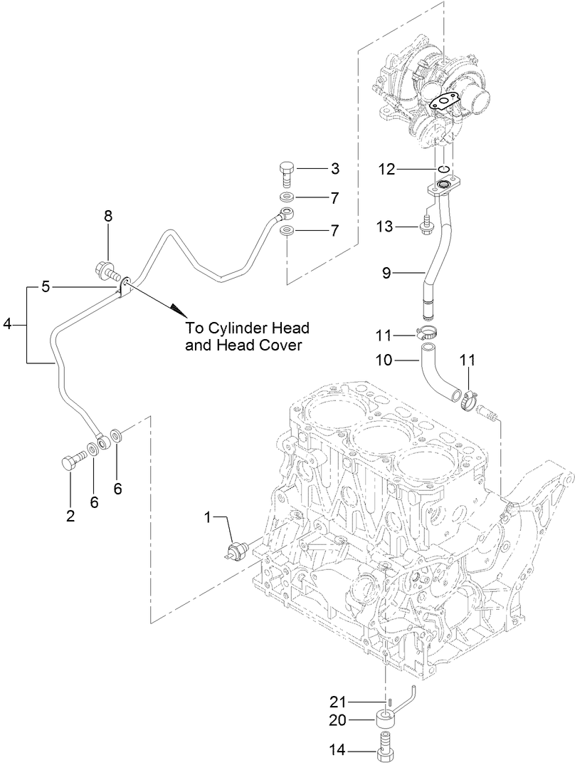 Lubrication Oil Line Assembly