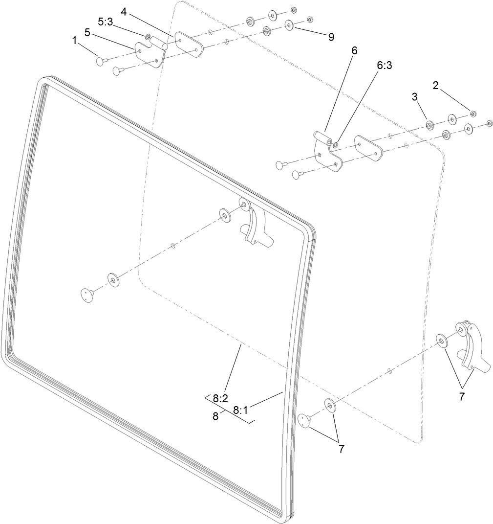Front-Upper Window Assembly