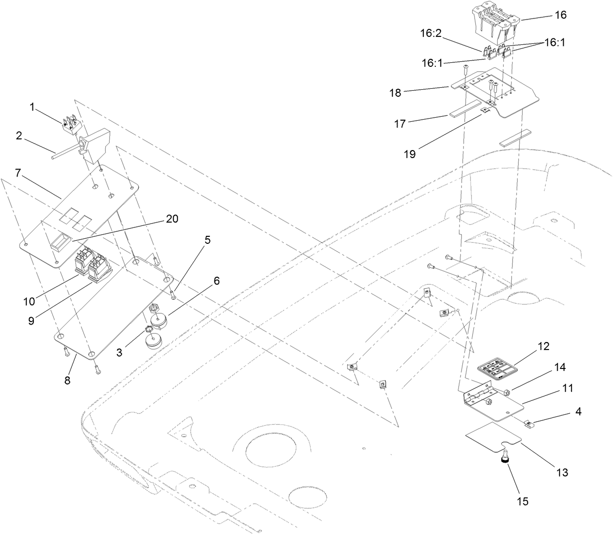 Switchplate and Fuseblock Assembly