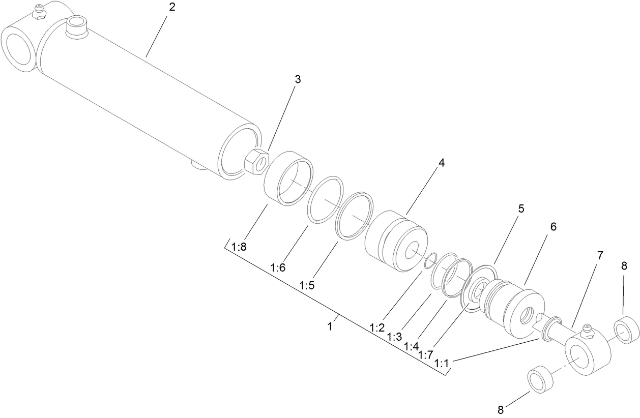 Hydraulic Cylinder Assembly No. 107-4303