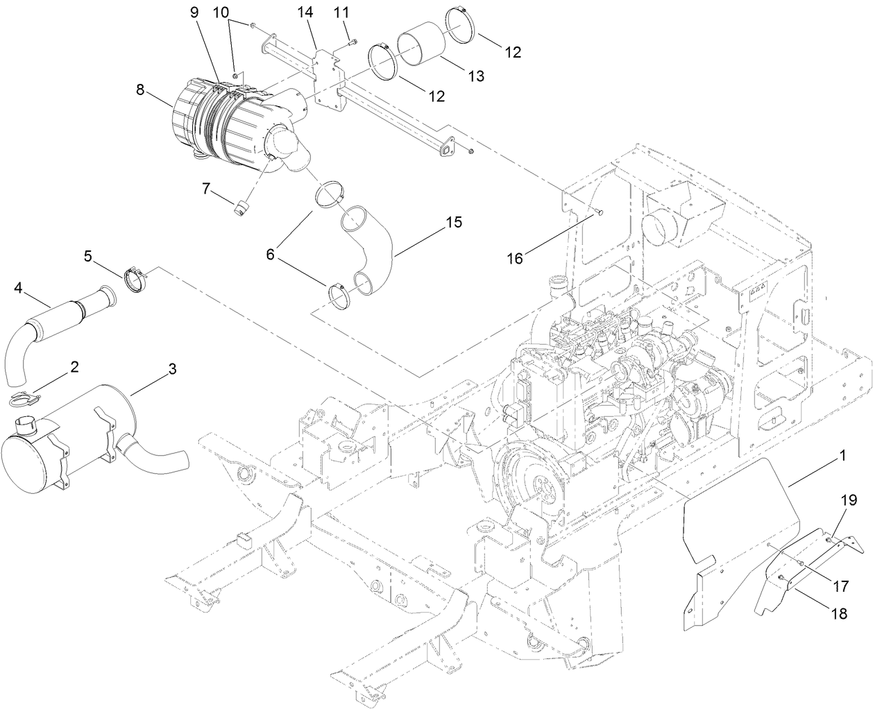 Air Cleaner and Muffler Assembly