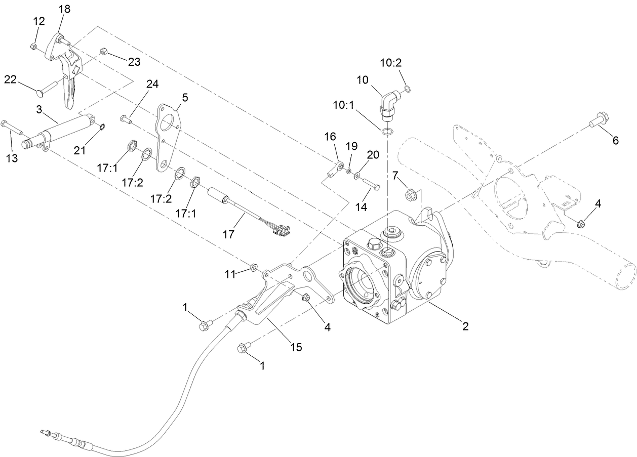 Traction Pump Mounting Assembly