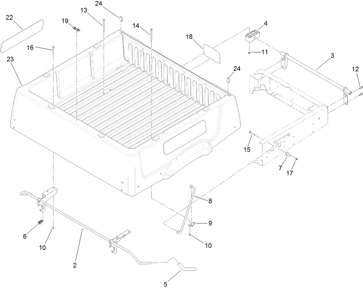 Cargo Bed Installation Assembly