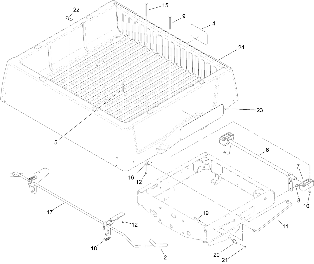 Cargo Bed Installation Assembly