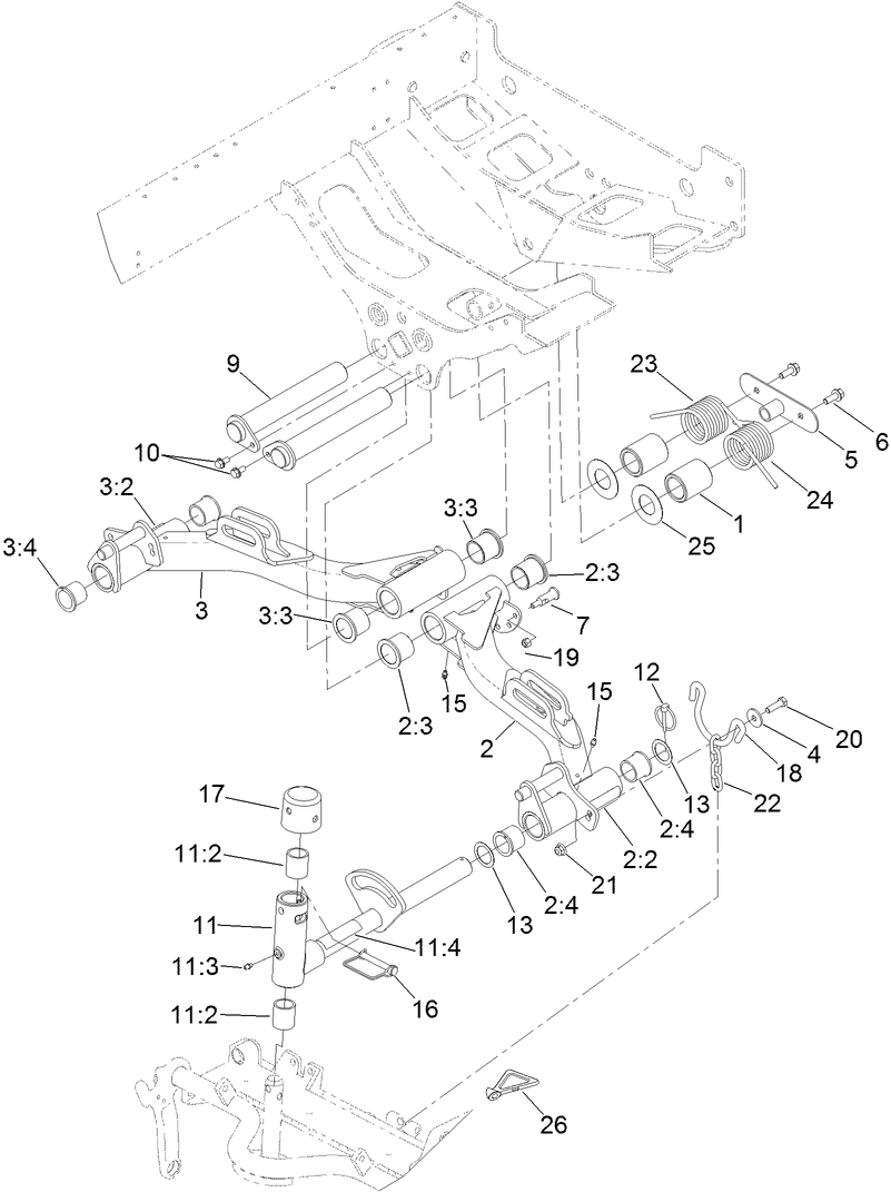 No. 2 and 3 Lift Arm Assembly