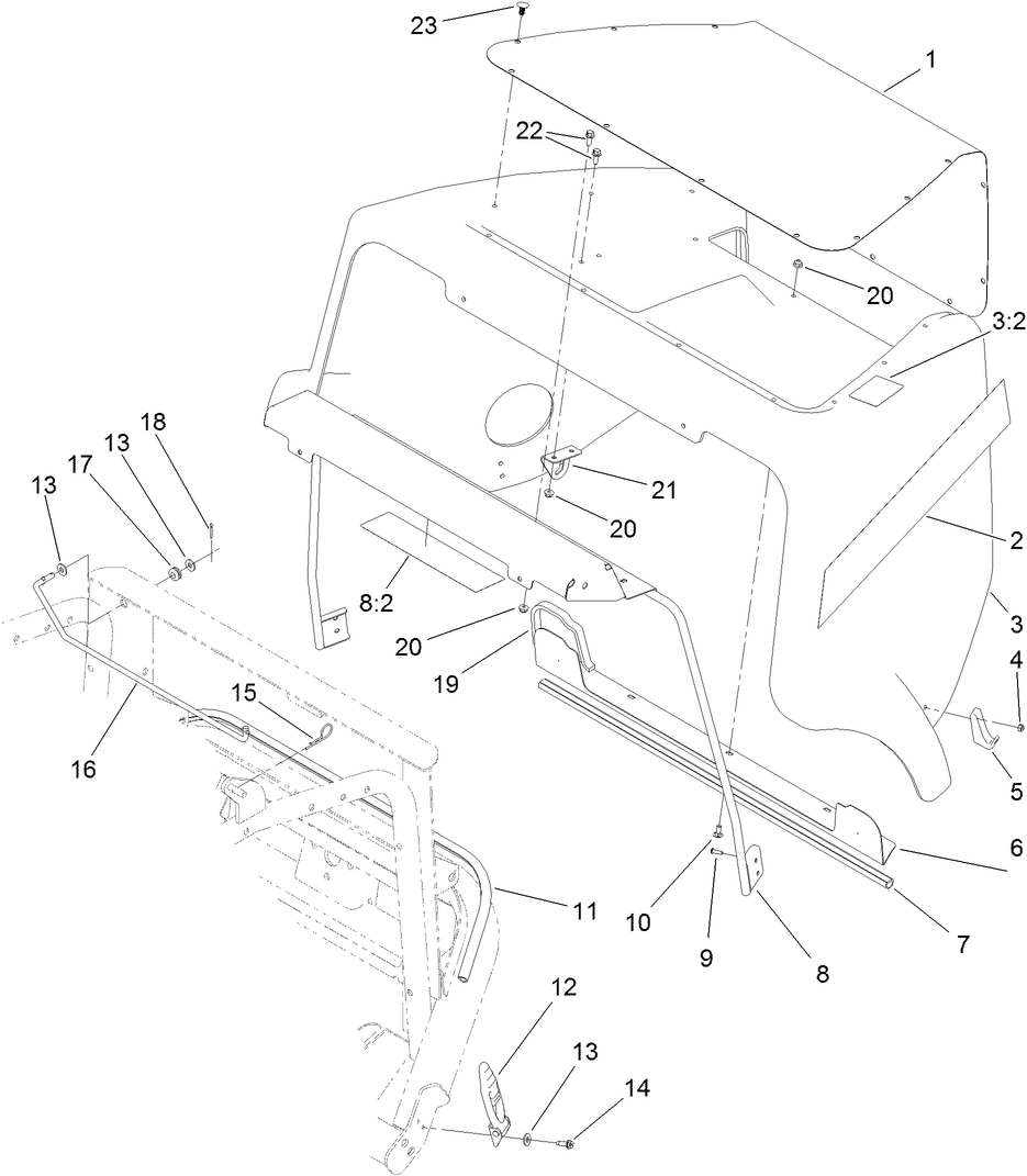 Hood and Screen Assembly