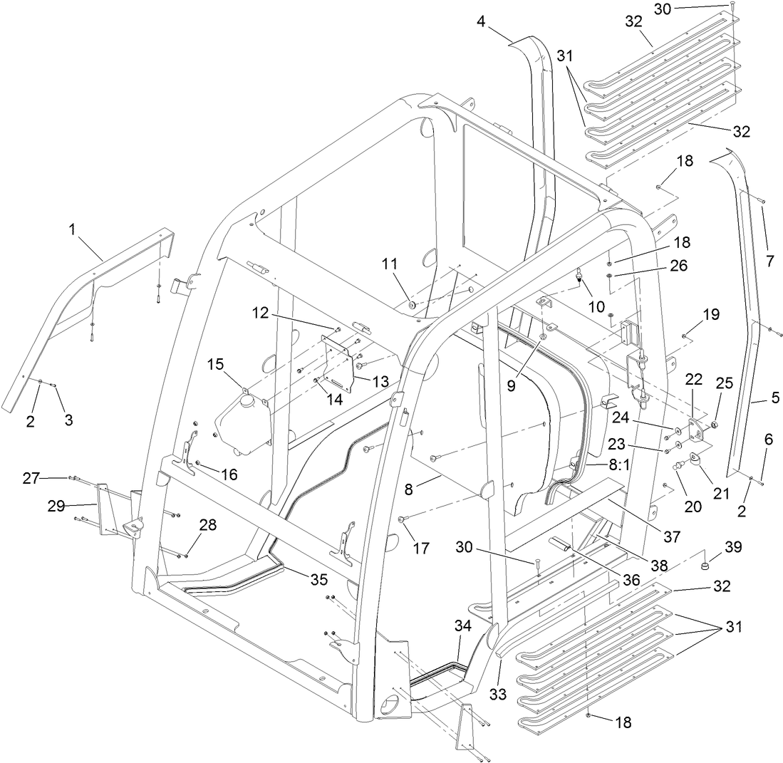 Panel and Washer-Fluid Tank Assembly
