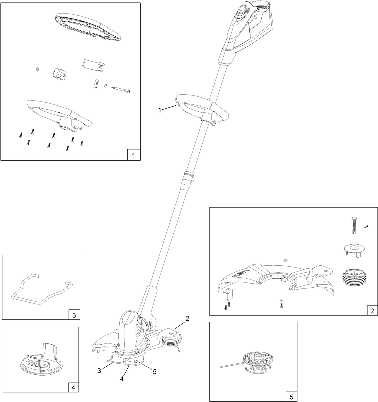 20 Volt Cordless Trimmer Service Parts