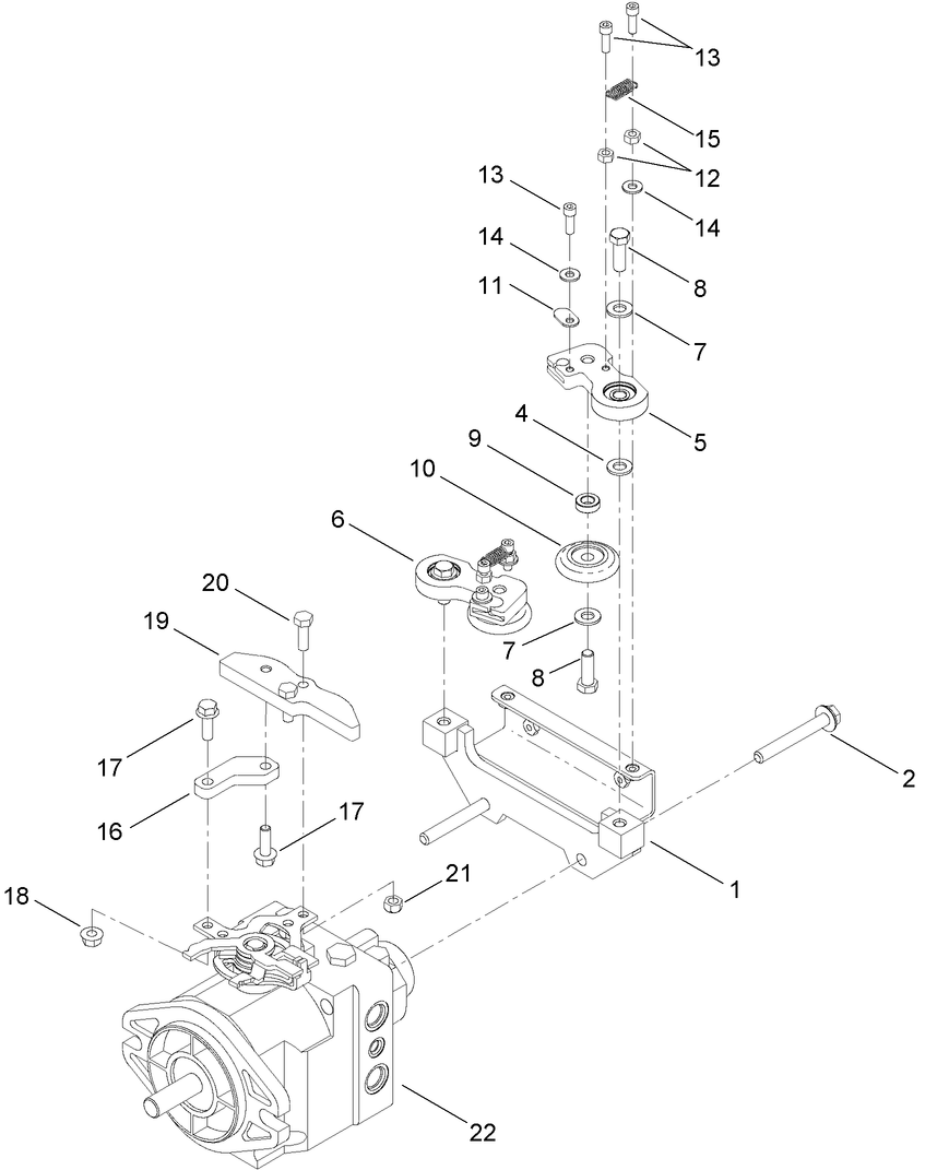 Piston Pump and Bracket Assembly