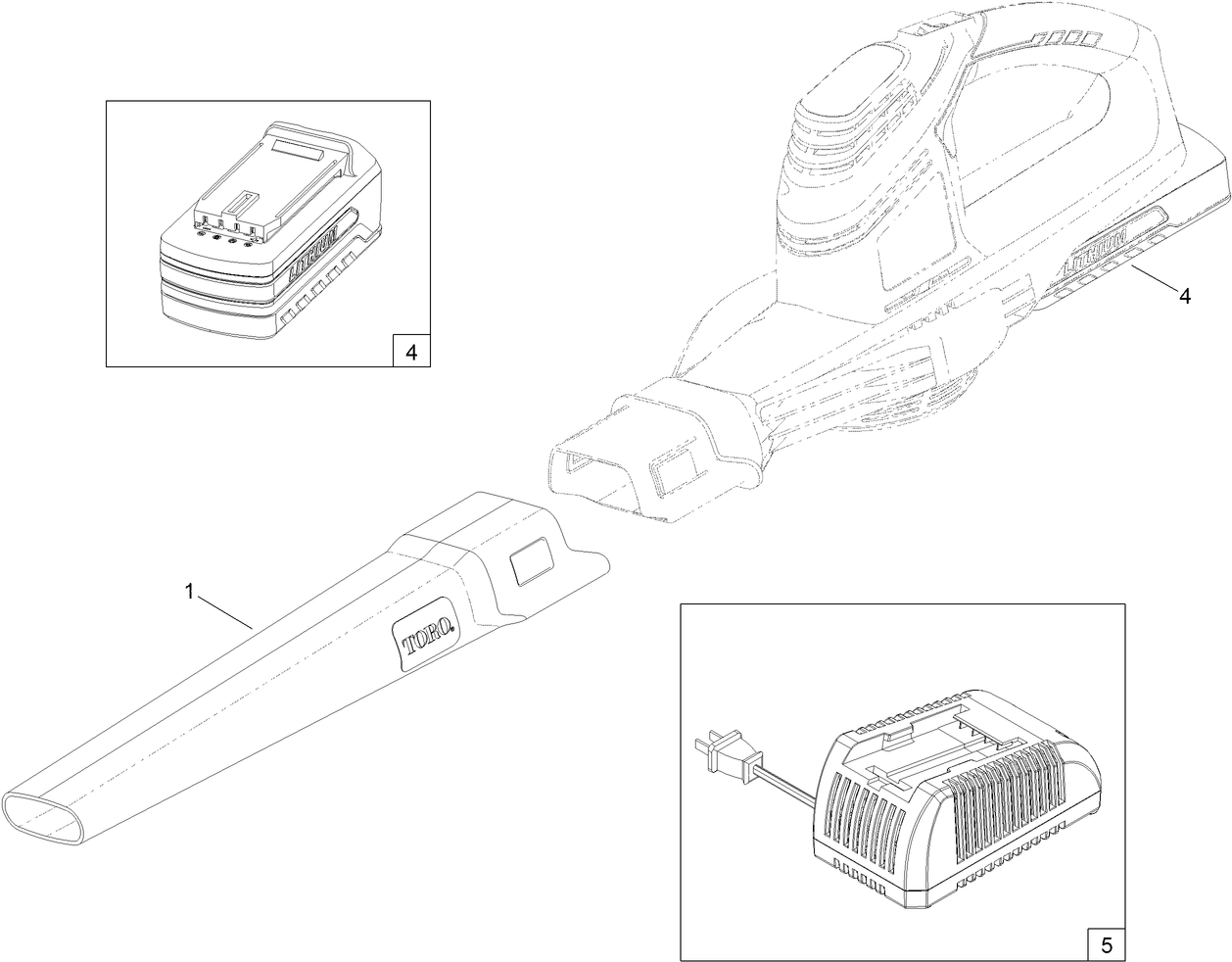 20 Volt Hand-Held Sweeper Service Parts