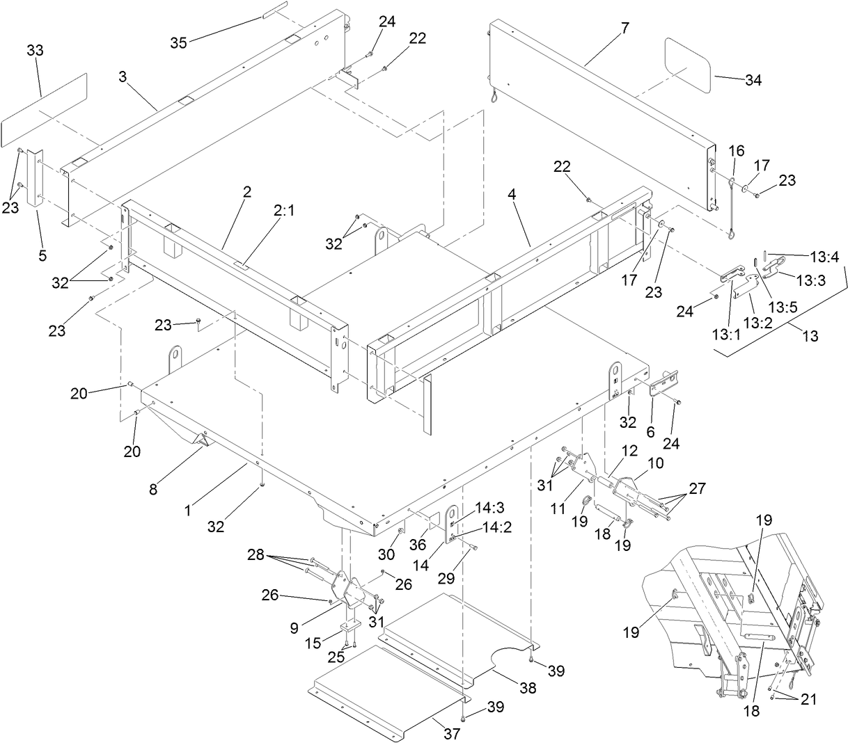 Full Bed and Side Panel Assembly