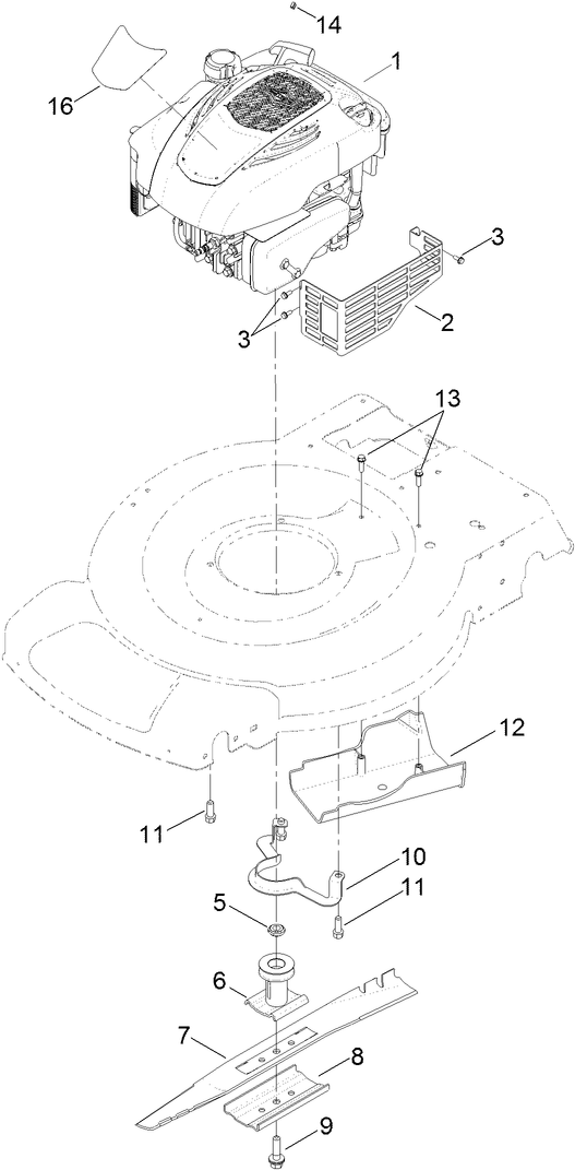 Engine and Blade Assembly
