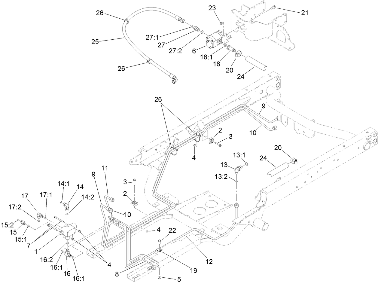 Main Hydraulic Pump and Lift Valve Assembly