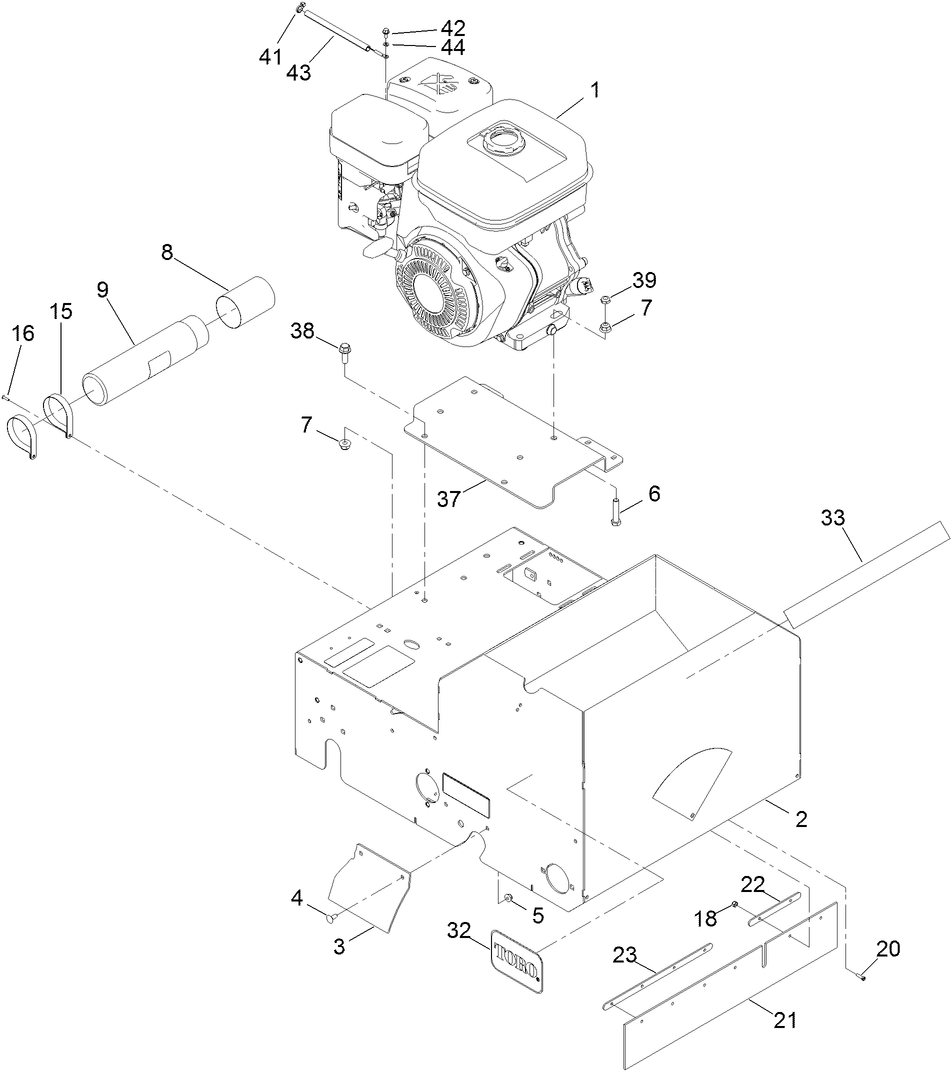 Engine and Frame Assembly