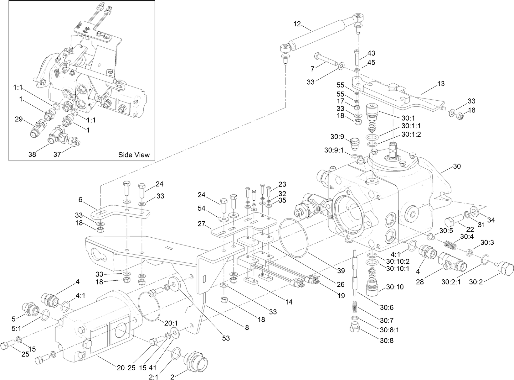 Transmission and Tandem Pump Assembly