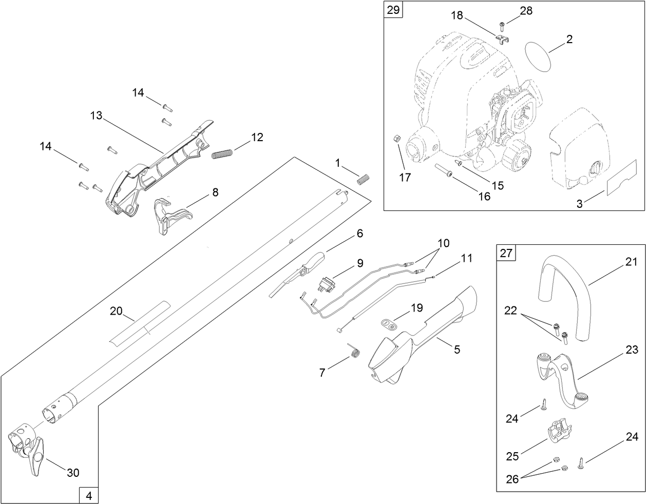 Powerhead, Upper Shaft and Handle Assembly