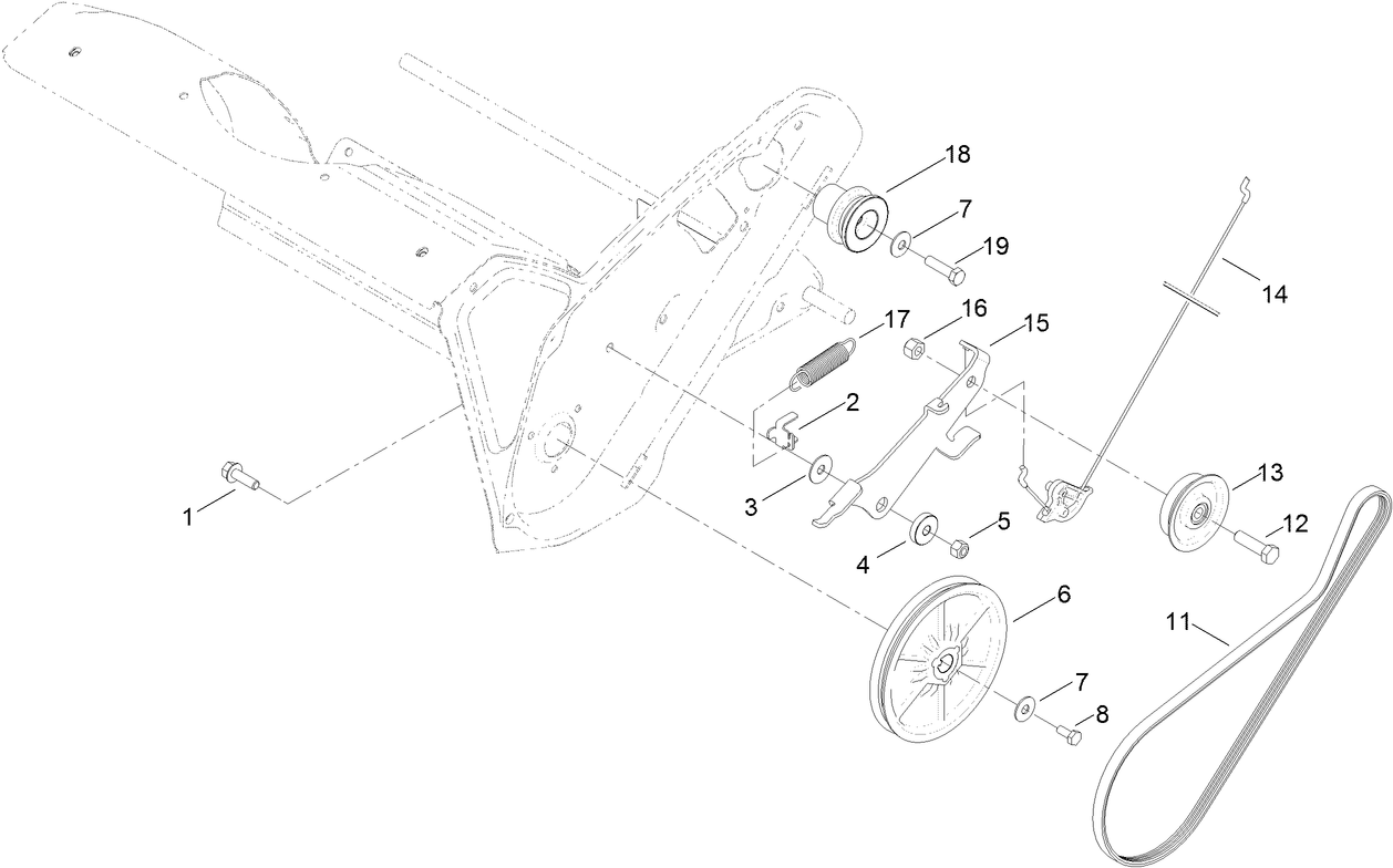 Cluch Cable and Belt Drive Assembly