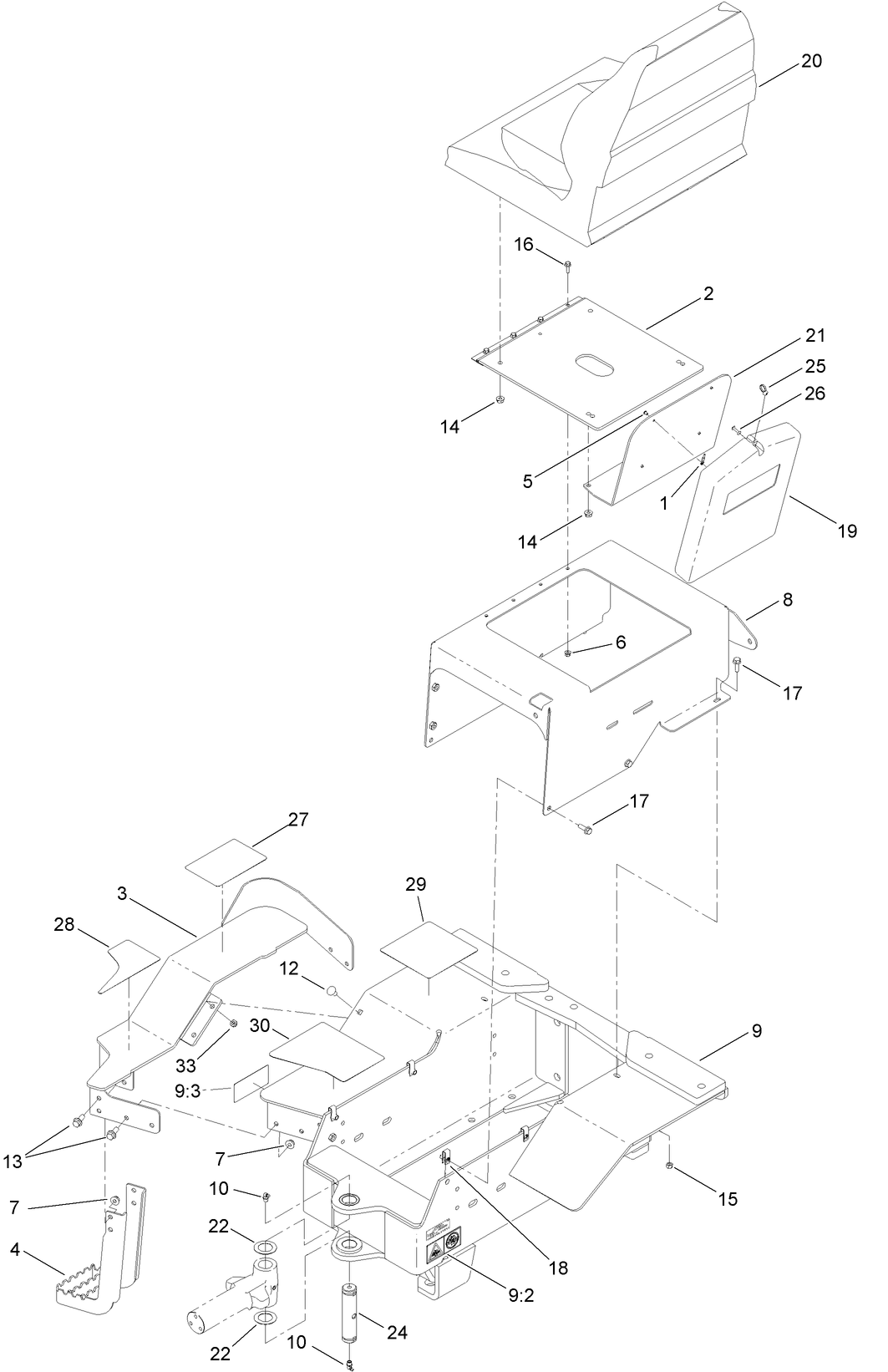 Seat and Rear Frame Assembly
