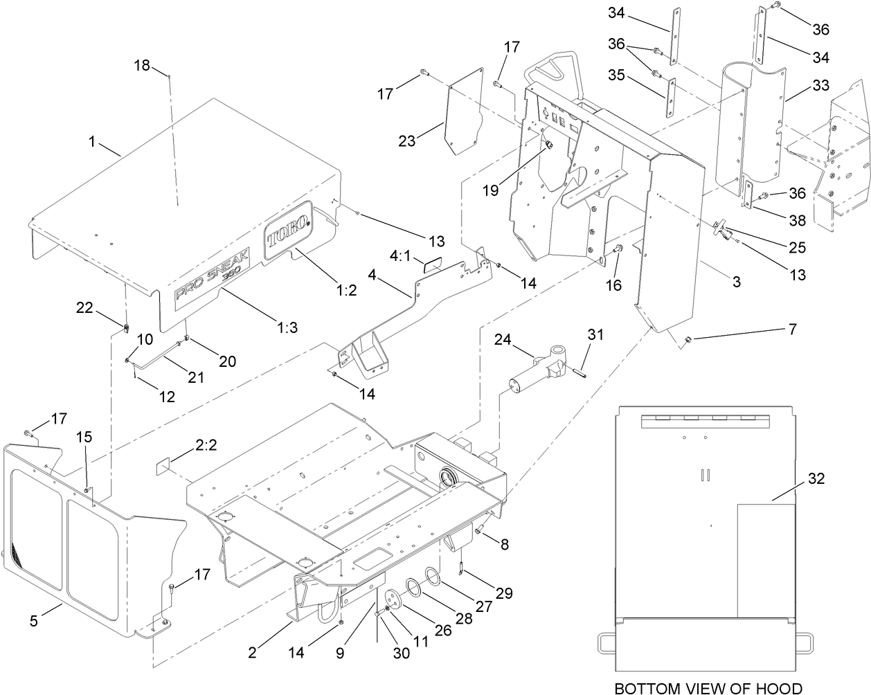 Frame, Console and Hood Assembly