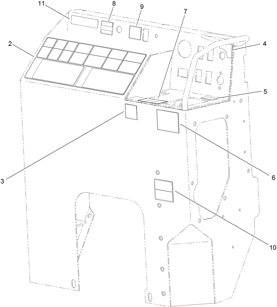 Console and Decal Assembly No. 127-1027