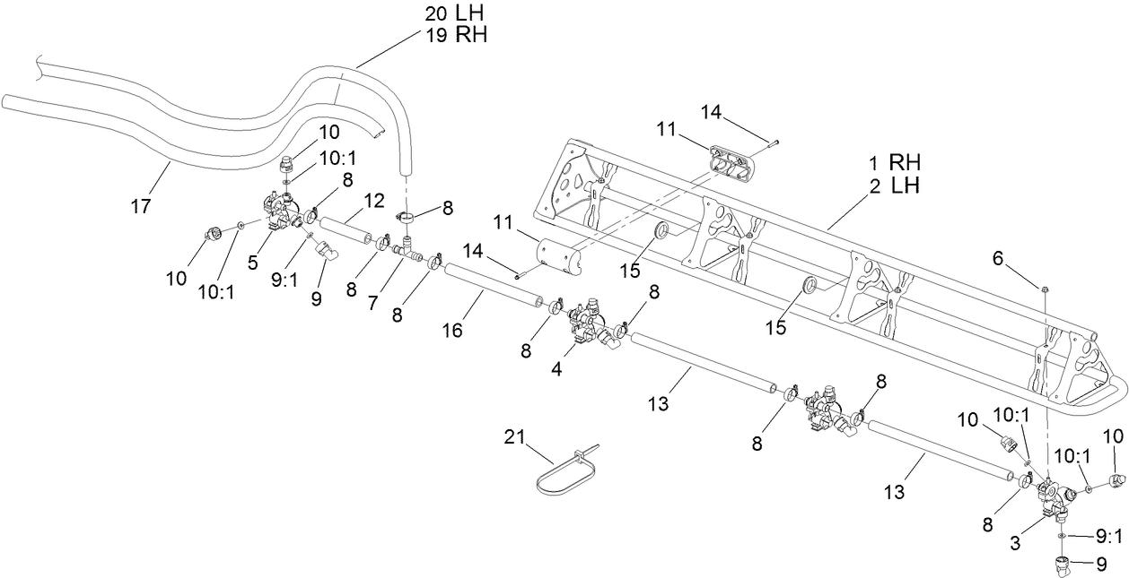 Left and Right Hand Boom Assembly