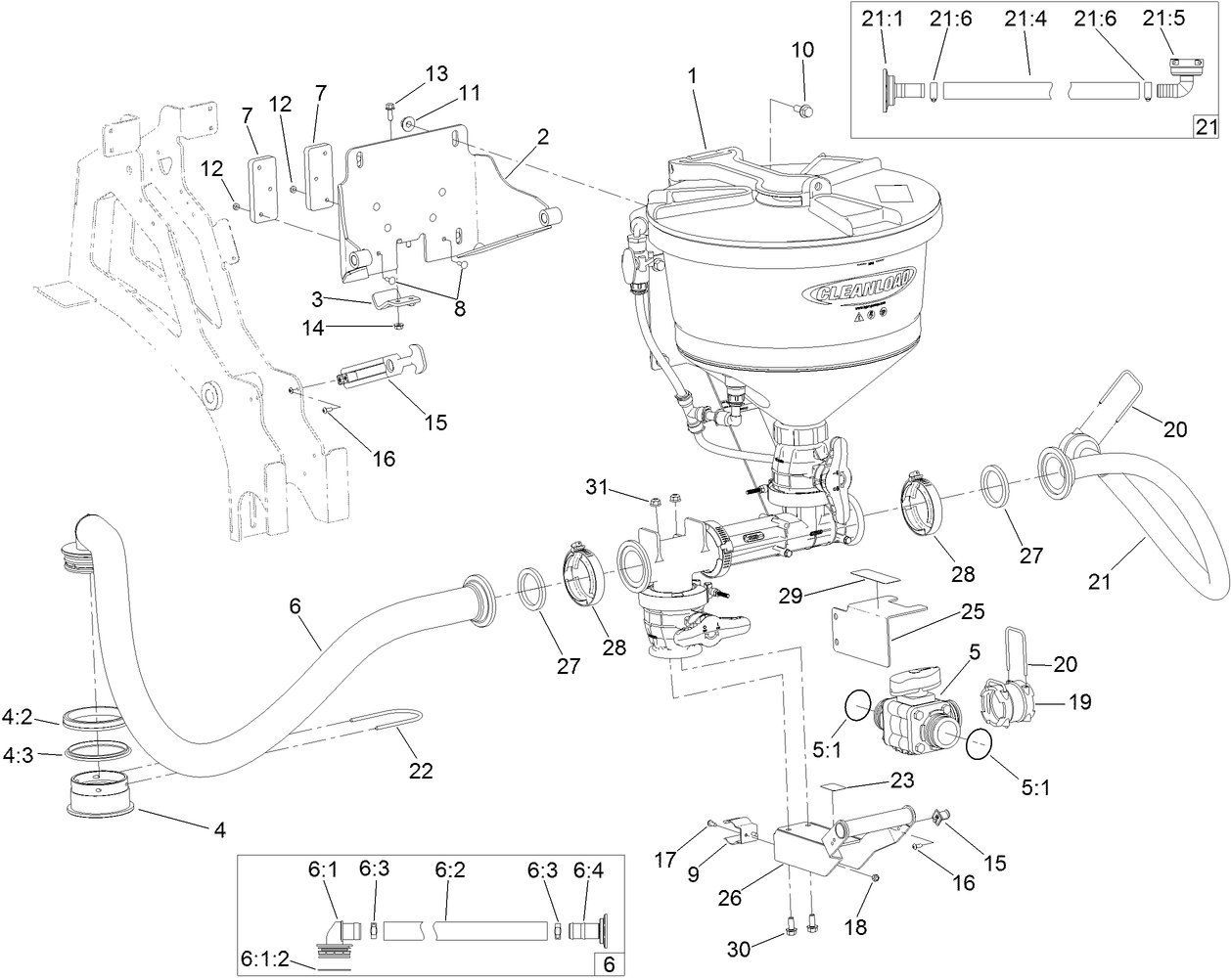Eductor Support Assembly