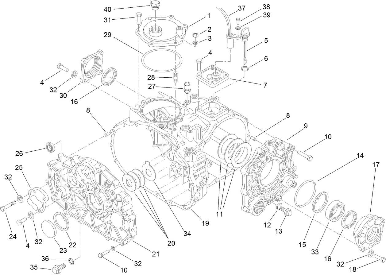 Case Assembly Transaxle Assembly No. 120-7610