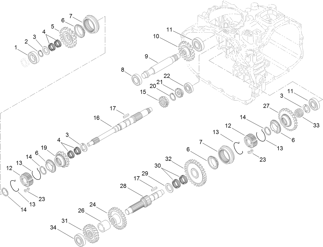 Gear Shaft Assembly Transaxle Assembly No. 120-7610