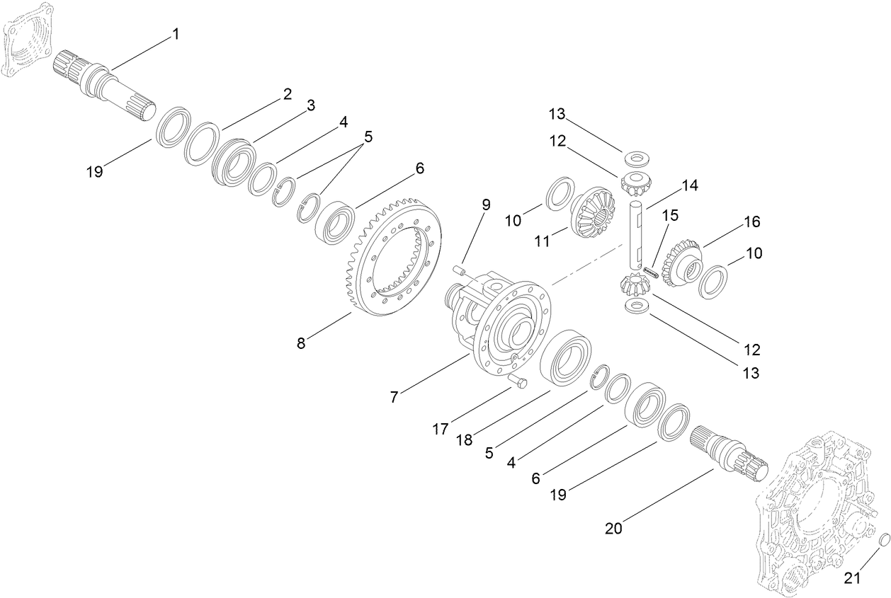 Differential Gear Assembly Transaxle Assembly No. 120-7610