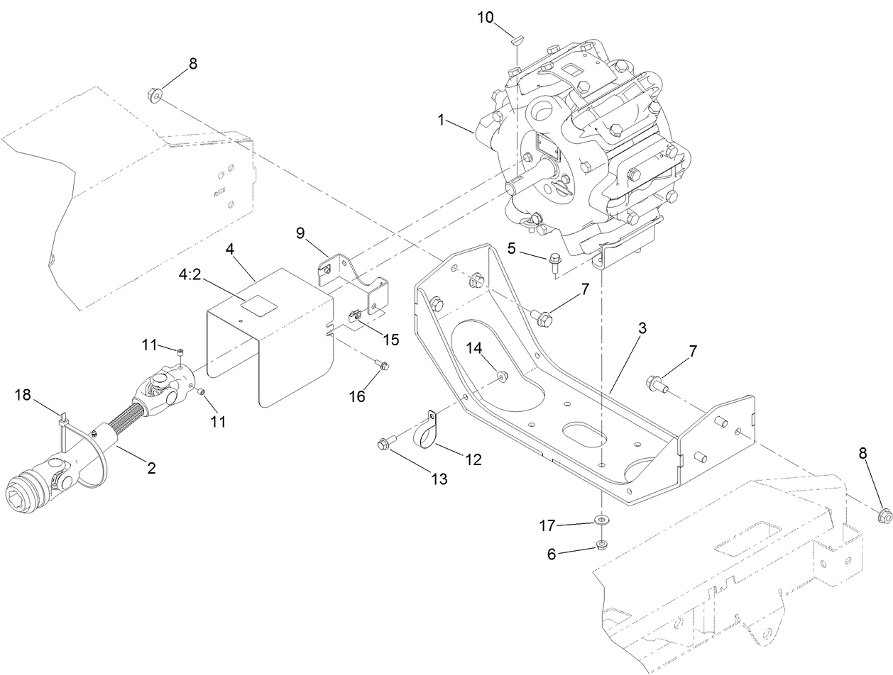 Pump and PTO Driveshaft Assembly